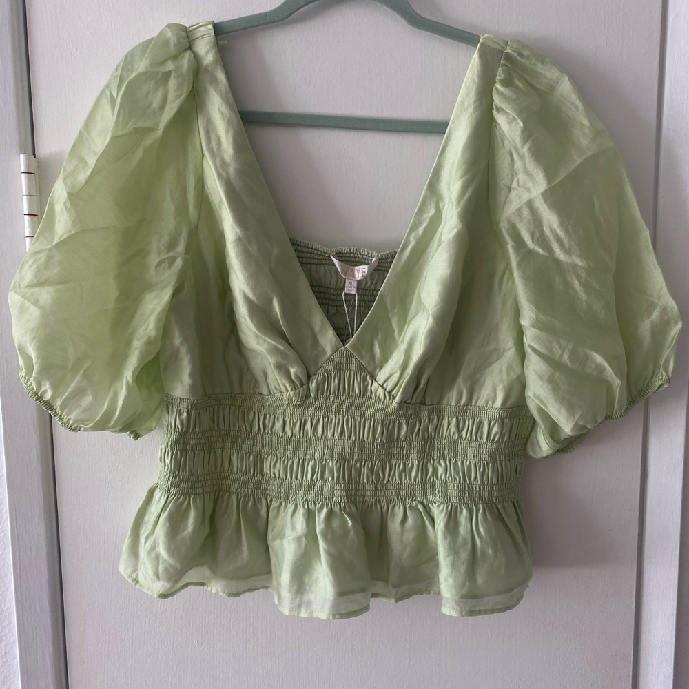 WAYF Lemongrass Cropped Top - Picture 2 of 3